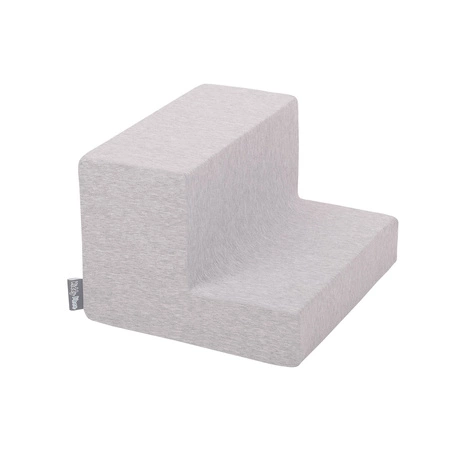 KiddyMoon Piankowy plac zabaw PPZP-KW30D-122 z piłeczkami Zabawka plac zabaw, jasnoszary: żółty-zielony-niebieski-czerwony-pomarańcz