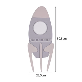 KiddyMoon Relief 3D BR-007 Rocket Akcesoria dekoracje, rakieta: szary