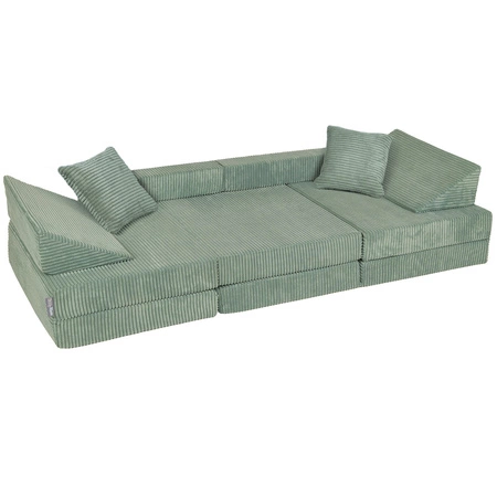 KiddyMoon KANAPA z poduszkami KKMP-1400 Mebel piankowy, zielony