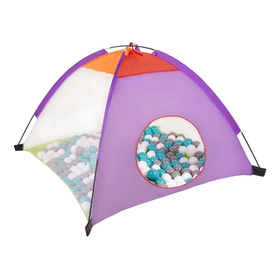 Plac zabaw 3w1 100X z piłeczkami 6cm Zabawka plac zabaw, mix: szary-biały-turkus