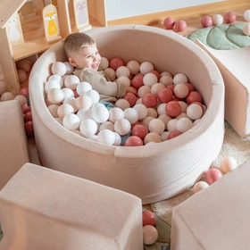 KiddyMoon Piankowy plac zabaw VELVET PPZV-243 Zabawka plac zabaw, beż piasku