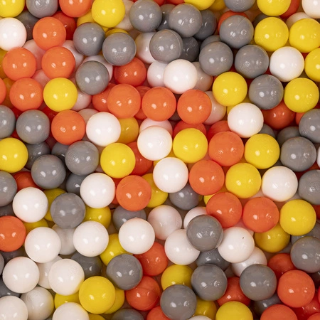 Boisko KK-100X z piłeczkami 6cm Zabawka kojec, szary: żółty-biały-szary-pomarańcz