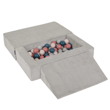 KiddyMoon SBMP-K-900 Mebel piankowy, jasnoszary: ciemny turkus-pastelowy beż-zielonoszary-łososiowy