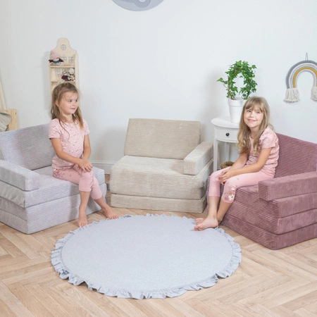 KiddyMoon Fotel KFM-700 Mebel piankowy, szary jasny