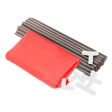 Boisko KK-100X z piłeczkami 6cm Zabawka kojec, czerwony: pudrowy róż-perła-transparent