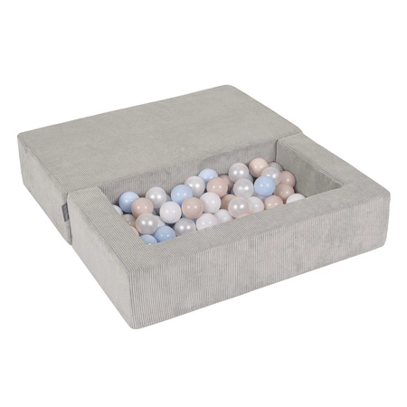 KiddyMoon SBMP-900 Mebel piankowy, jasnoszary: pastelowy beż-pastelowy niebieski-biały-perła