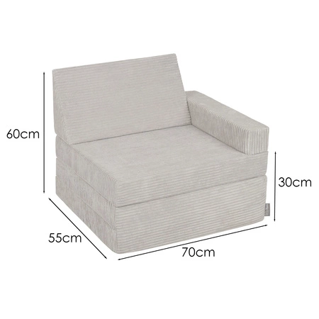 KiddyMoon Fotel KFM-700 Mebel piankowy, szary jasny