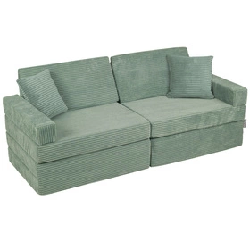 KiddyMoon KANAPA z poduszkami KKMP-1400 Mebel piankowy, zielony