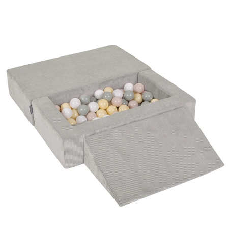 KiddyMoon SBMP-K-900 Mebel piankowy, jasnoszary: pastelowy beż-zielonoszary-pastelowy żółty-biały