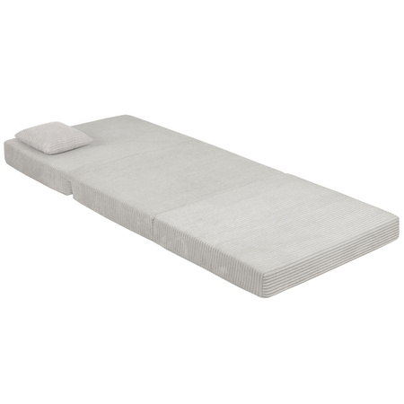 KiddyMoon MATERAC z poduszką KMMP-1650 Mebel piankowy, jasnoszary