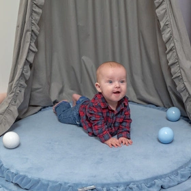 KiddyMoon Mata piankowa do zabawy Zabawka mata, błękit lodu