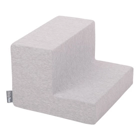 KiddyMoon Piankowy plac zabaw PPZP-OK30D-122 z piłeczkami Zabawka plac zabaw, jasnoszary: perła-szary-transparent-babyblue-mięta