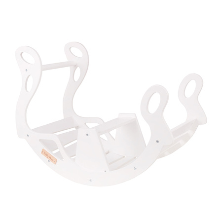 KiddyMoon Bujak dla dzieci WR-001 Zabawka na biegunach, white
