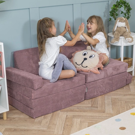 KiddyMoon KANAPA z poduszkami KKMP-1400 Mebel piankowy, fioletowy