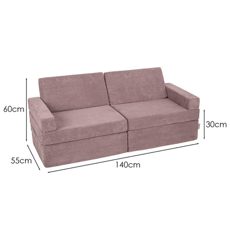 KiddyMoon Kanapa KKM-1400 Mebel piankowy, fioletowy