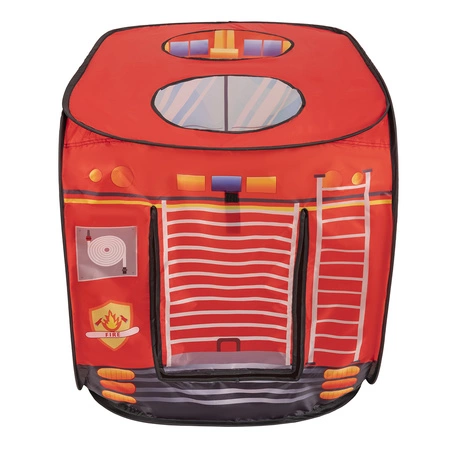 Domek do zabawy PH-400X + Wóz strażacki PH-500X z piłeczkami 6cm Zabawka namiot dla dzieci, czerwony: czarny-żółty-niebieski-czerwony-zielony