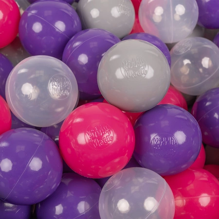 KiddyMoon Plastikowe piłeczki 7cm Zabawka zestaw kulek, różowy ciemny