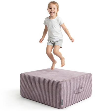 KiddyMoon KTR-700 pufa trampolina sprężyny bonellowe fioletowy