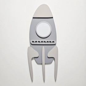 KiddyMoon Relief 3D BR-007 Rocket Akcesoria dekoracje, rakieta: szary