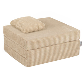 KiddyMoon MATERAC z poduszką KMMP-1650 Mebel piankowy, beżowy