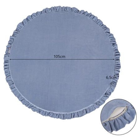 KiddyMoon Mata piankowa do zabawy Zabawka mata, błękit lodu