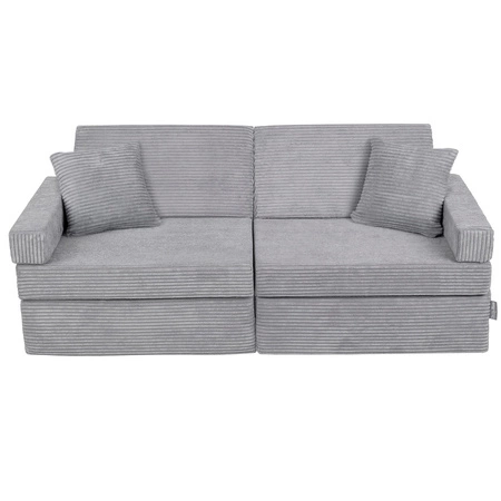 KiddyMoon KANAPA z poduszkami KKMP-1400 Mebel piankowy, ciemnoszary