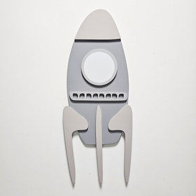 KiddyMoon Relief 3D BR-007 Rocket Akcesoria dekoracje, rakieta: szary
