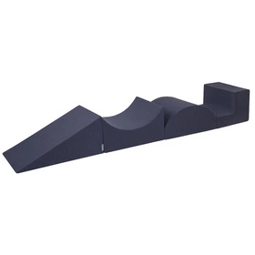 KiddyMoon Piankowy plac zabaw PPZP-OK30D-115 z piłeczkami Zabawka plac zabaw, granatowy: babyblue-niebieski-perła