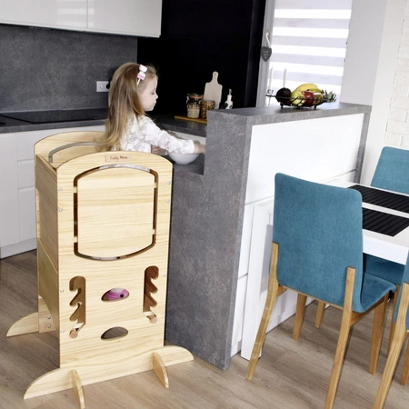 KiddyMoon ST-002 Mebel kitchen helper, natural