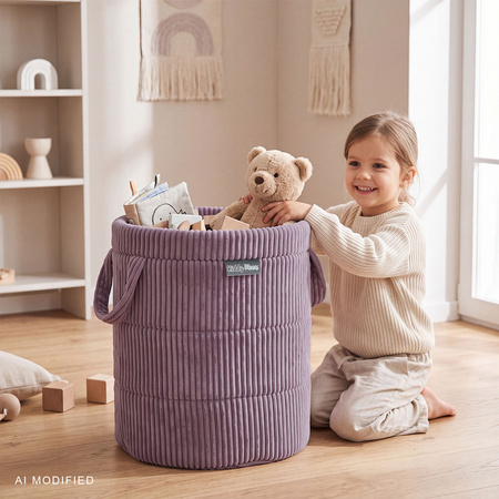 KiddyMoon KM-BIN Zabawka kosz, fioletowy