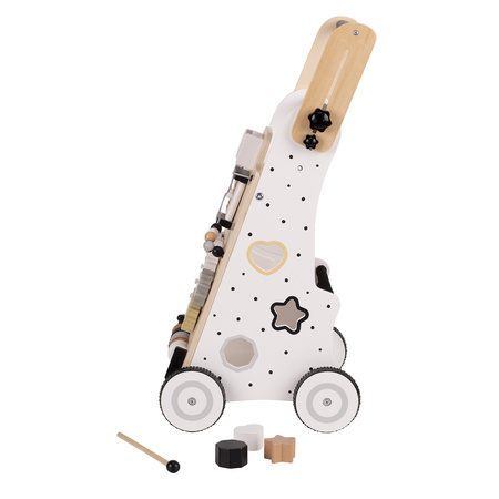 KiddyMoon Chodzik WK-001 Zabawka edukacyjna, czarno-biały