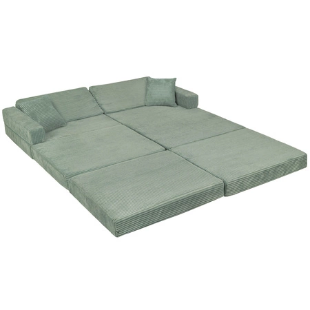 KiddyMoon KANAPA z poduszkami KKMP-1400 Mebel piankowy, zielony
