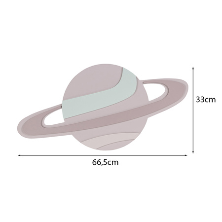 KiddyMoon Relief 3D BR-006 Saturn Akcesoria dekoracje, saturn: beżowy/szary