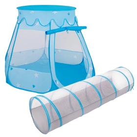  Tunel TT-100X + Namiot zamek NZ-100X Zabawka plac zabaw, niebieski