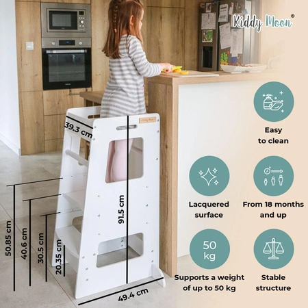 KiddyMoon ST-003 Mebel kitchen helper, biały