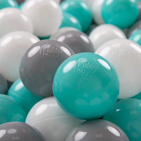 KiddyMoon Plastikowe piłeczki 7cm Zabawka zestaw kulek, biały