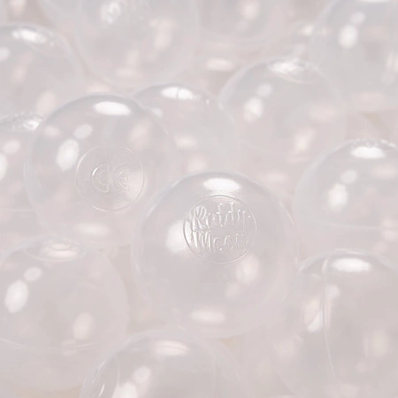 KiddyMoon Plastikowe piłeczki 6cm Zabawka zestaw kulek, transparent