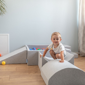 KiddyMoon Piankowy plac zabaw PPZ-222 Zabawka plac zabaw, jasnoszary