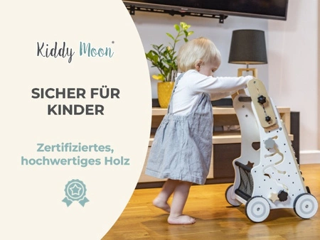 KiddyMoon Chodzik WK-001 Zabawka edukacyjna, czarno-biały