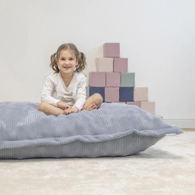 KiddyMoon KMPS-1400 Poduszka z piłeczkami Zabawka sensoryczna, ciemnoszary