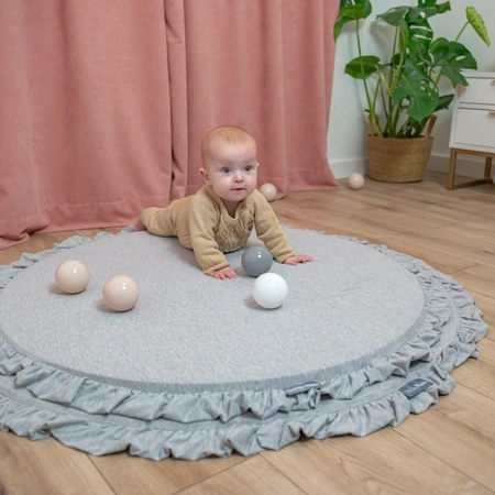 KiddyMoon Mata piankowa do zabawy Zabawka mata, jasnoszary