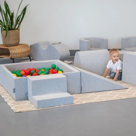 KiddyMoon Piankowy plac zabaw PPZ-217 Zabawka plac zabaw, jasnoszary