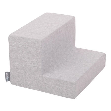 KiddyMoon Piankowy plac zabaw PPZP-OK30D-122 z piłeczkami Zabawka plac zabaw, jasnoszary: szary-biały-turkus