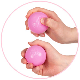 KiddyMoon Plastikowe piłeczki 6cm Zabawka zestaw kulek, szary-biały-babyblue
