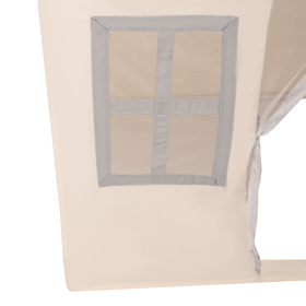 KiddyMoon Domek dla dzieci PH-002 z piłeczkami 7cm Zabawka namiot dla dzieci, white-grey: pastelowy beż-zielonoszary-pastelowy żółty-biały