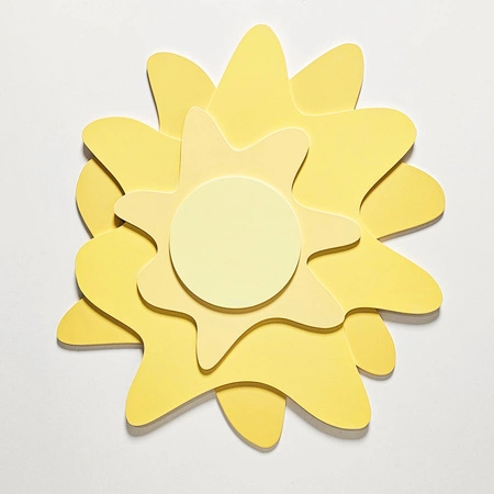 KiddyMoon Relief 3D BR-001 Sun Akcesoria dekoracje, słońce: żółty