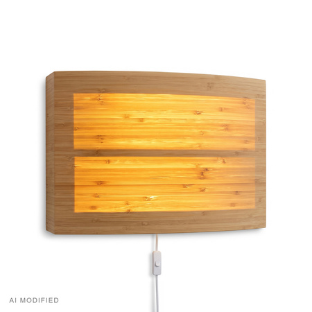 Kinkiet LED bambus wąski karmel 18 W 4000 K
