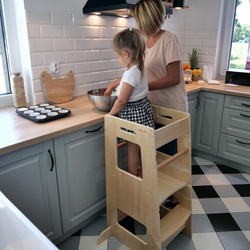 KiddyMoon ST-003 Mebel kitchen helper, natural new
