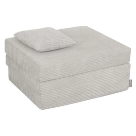 KiddyMoon MATERAC z poduszką KMMP-1650 Mebel piankowy, jasnoszary