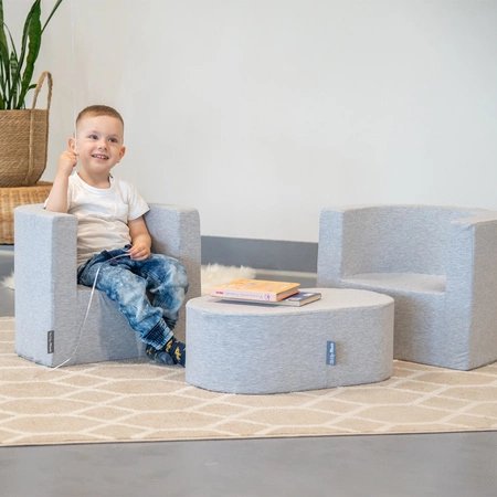 KiddyMoon Piankowy stolik Mebel stolik, jasnoszary